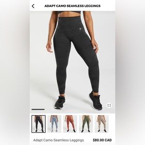 Adapt Camo Seamless Leggings from Gymshark (color: black)